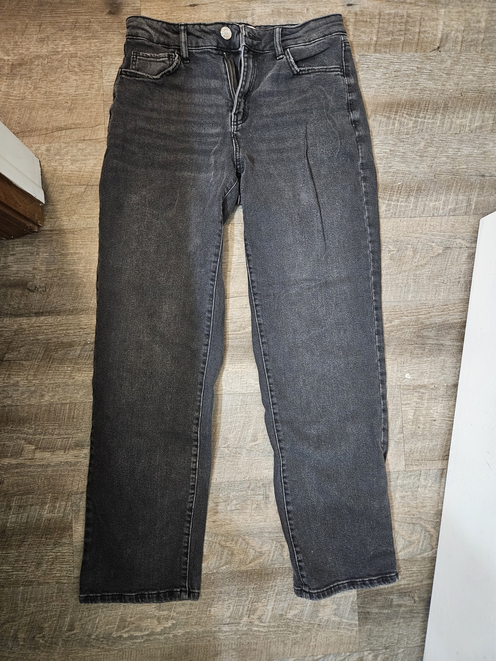 So Women's Straight Black-Grey Wash Jeans